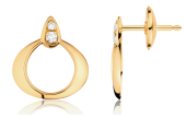 Украшение Серьги из желтого золота 750 пробы Omega DEWDROP E55BBA0200305