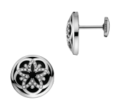 Украшение Серьги из белого золота 750 с бриллиантами пробы Omega FLOWER E54BCA0201502